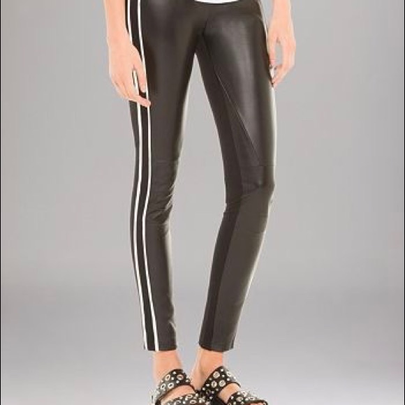 Sandro Pants - Sandro Leather Paneled legging